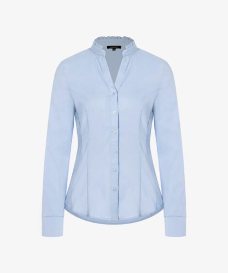 Unique Latest Women Solid Round Neck Cotton Shirt
