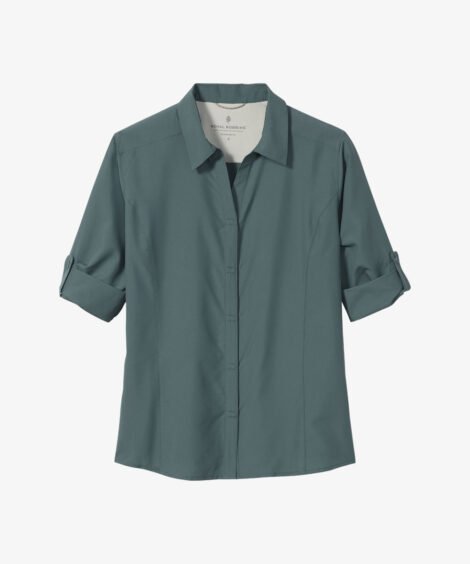 Buy Latest Women's Buttoned Shirt with Spread Collar